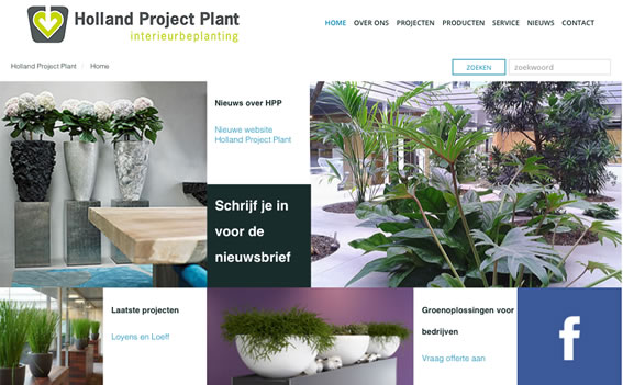 Versterken merk, ontwerp en bouw website Holland Project Plant